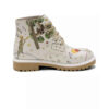 Graffiti Print Enkellaars voor Dames – Synthetisch Leer
