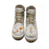 Graffiti Print Enkellaars voor Dames – Synthetisch Leer