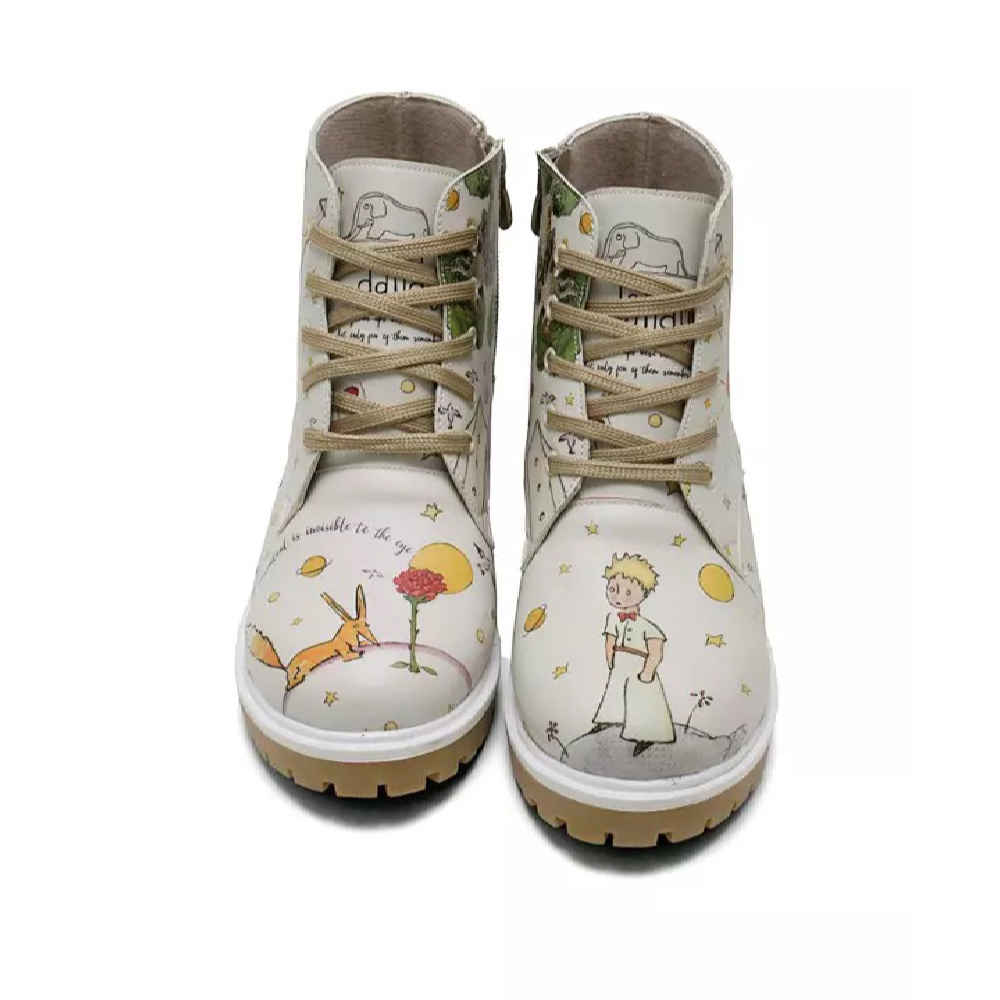 Graffiti Print Enkellaars voor Dames – Synthetisch Leer