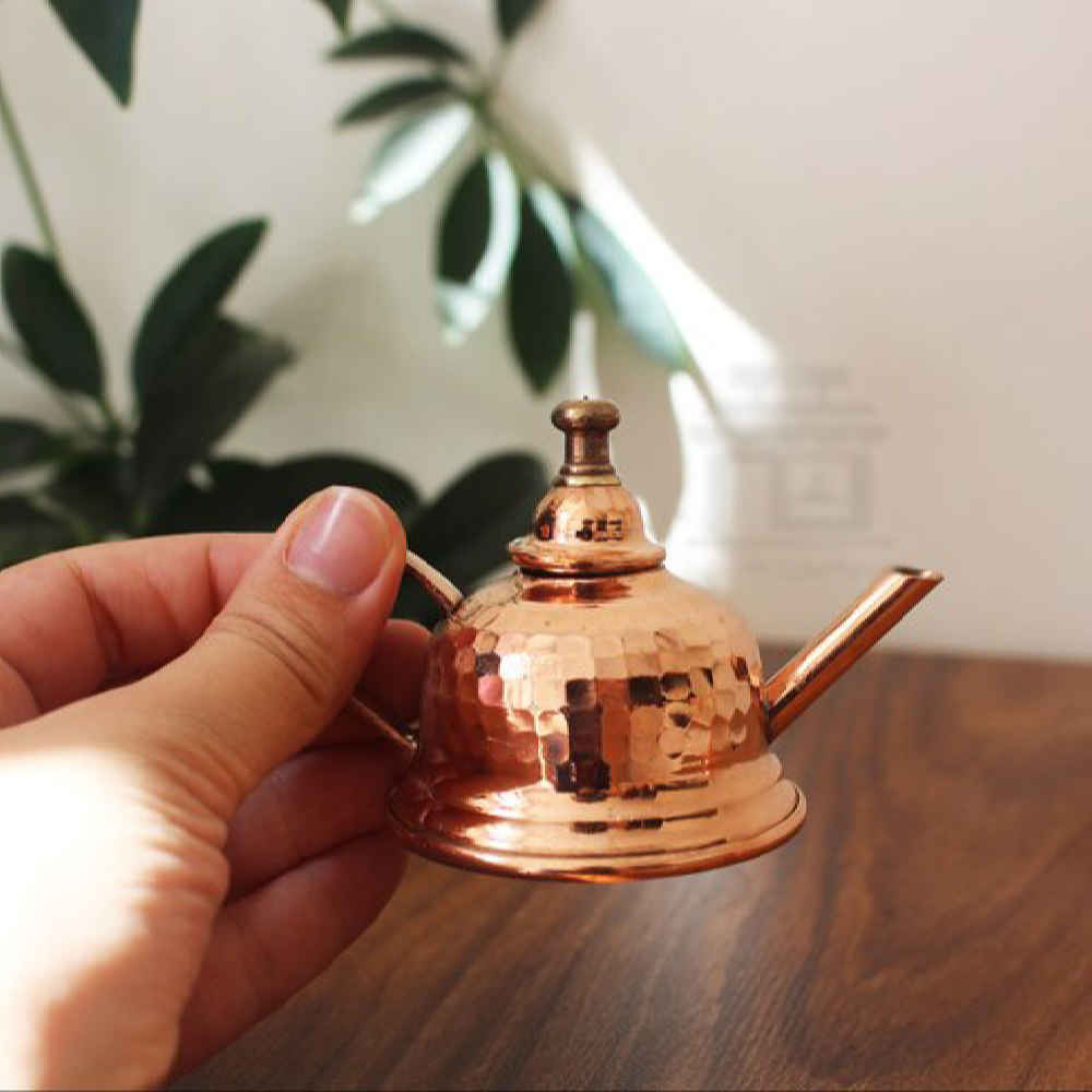 Koperen Saffraan Infuser Theepot – Handgemaakt Model Mess