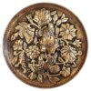 Perzisch Decoratief Koperen Gegraveerd Bord Bloemenmotieven