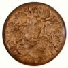 Perzisch Decoratief Koperen Gegraveerd Bord Bloemenmotieven