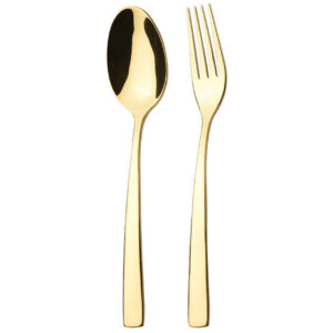 Lepel- en Vorkbestekset, Vaatwasmachinebestendig 12-delig – Model Gold