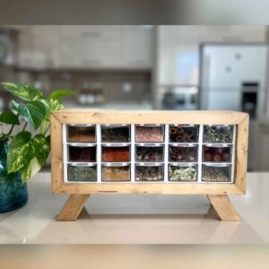 Elegante houten opbergbox met 15 vakjes