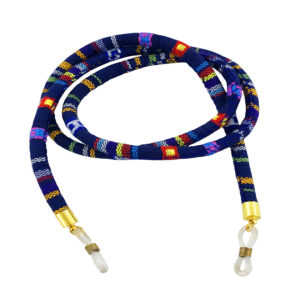 Brillenkoord – Blauw Gestreept voor Actieve Lifestyle