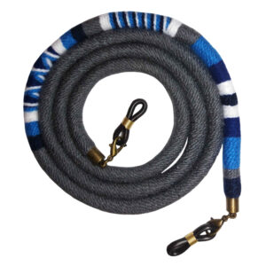 Brillenkoord – Blauw Katoenvezel voor Lezen
