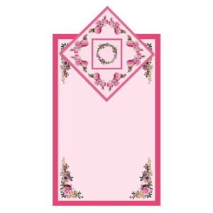 Islamitische Gebedsmat Roze Fluweel Sajadah met Vintage Bloemmotief