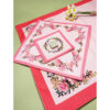 Islamitische Gebedsmat Roze Fluweel Sajadah met Vintage Bloemmotief