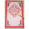 Islamitische Gebedsmat Roze Fluweel Sajadah met Vintage Bloemmotief