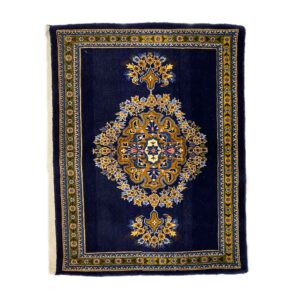 Authentiek Perzisch Gebedskleed Handgeknoopt – Marineblauw