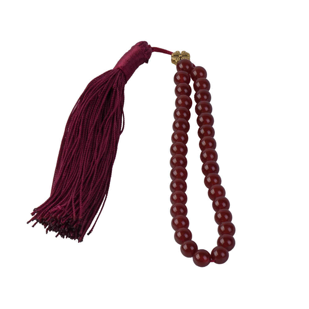 Islamitische Agaat Rozenkrans – 33 Gebedskralen Tasbih Rood