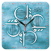 Blauwe Islamitische Wandklok 4 Qul Soera