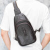 Leren Schoudertas met Band – Polyester Katoenen Voering