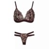 Luxe Lingerieset – Bordeaux Bloemontwerp