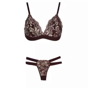 Luxe Lingerieset – Bordeaux Bloemontwerp