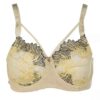 Crème Geborduurde Lingerieset – Verstelbaar