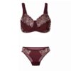 Bordeaux Lingerieset – Verstelbare Bandjes