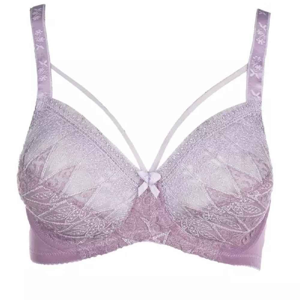 Geborduurde Kanten Lingerieset – Lila Mesh