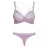 Geborduurde Kanten Lingerieset – Lila Mesh