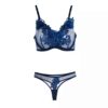 Sexy Zwarte Lingerieset – Guipure Kant Bloemen