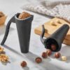 Ergonomische Walnootkraker – Zwart Metaal Walnoot Openers met Gemakkelijk Grip Handvat