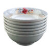 Melamine Kommen Serviesset, Vaatwasmachinebestendig – Bloemontwerp (Set van 6)
