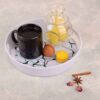 Rond melamine dienblad - Met marmerontwerp