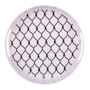 Melamine Dienblad Ronde Vorm voor Voedsel Serveren Model Fence