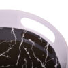 Rond melamine dienblad - Met zwart marmerontwerp en handgreep