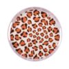 Rond melamine dienblad - Met luipaardmotief en handgreep