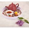 Rond melamine dienblad - Met luipaardmotief en handgreep