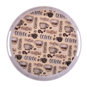Melamine Dienblad Ronde Vorm – Model Coffee