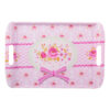 Lichtgewicht melamine dienblad - Met roze strikmotief en handgreep