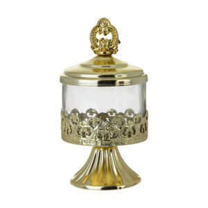 Metalen Suikerpot met Deksel Model Lux (Cilindrisch)