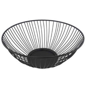 Chique Ronde Metalen Draadmand – Zwart Modern