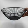 Chique Ronde Metalen Draadmand – Zwart Modern
