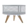 Metalen Draadmand Diana – Wit met Houten Basis