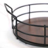 Metalen Draad Mand met Afneembare Houten Basis