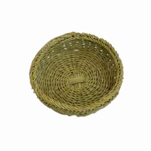 Natuurlijke Rotan Mand Handgeweven Ronde Vorm in Bruin