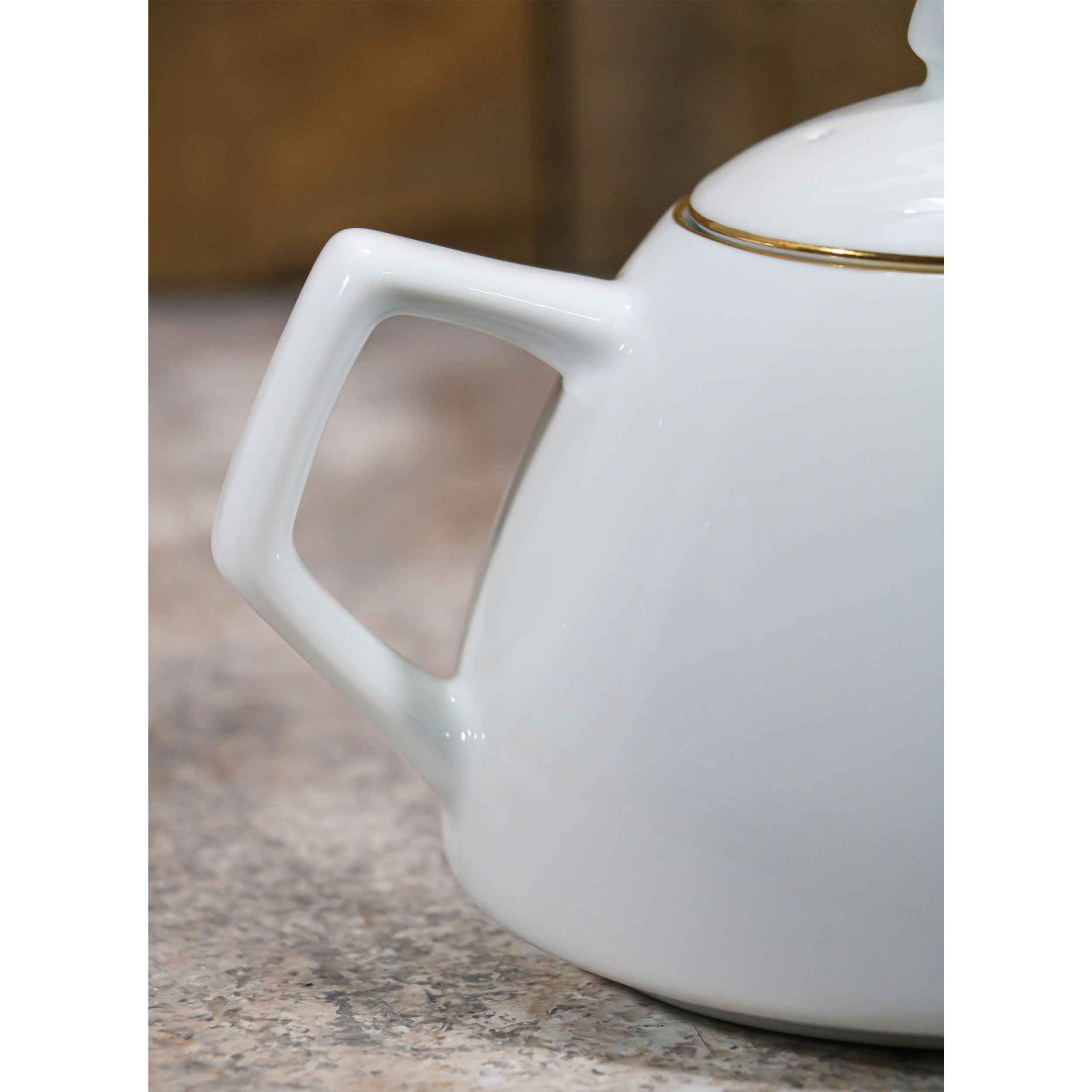 Porseleinen Theepot voor Serveren – Gouden Lijn Design Royal