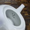 Porseleinen Theepot voor Serveren – Zilveren Griekse Sleutel Design No1