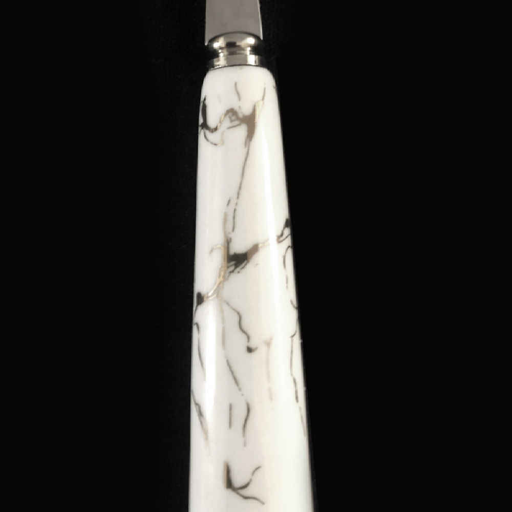 Lepel- en Vorkbestekset met Keramisch Handvat – Model Marble