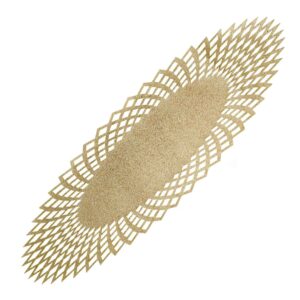 Tafelloper van Kunstleer – Gouden Elegantie Design
