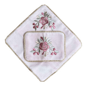 Fluwelen Reisgebedskleed – Roze Bloemen Model Flowers