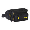 Caterpillar Canvas Heuptas met 4 Vakken – Polyester Zwart