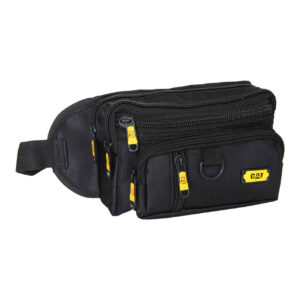 Caterpillar Canvas Heuptas met 4 Vakken – Polyester Zwart