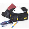 Caterpillar Canvas Heuptas met 4 Vakken – Polyester Zwart