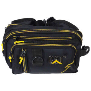 Caterpillar Canvas Heuptas met 4 Vakken – Zwart