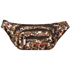 Camouflage Canvas Heuptas met 3 Vakken – Groen