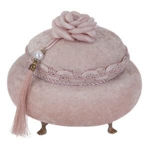 Fluwelen Sieradendoos met Bloemhandvat Model Chic
